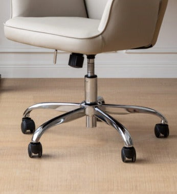 Premium Organic Leather Ergonomic Office Chair - Adjustable Height & Lumbar Support for Home & Workspace Comfort