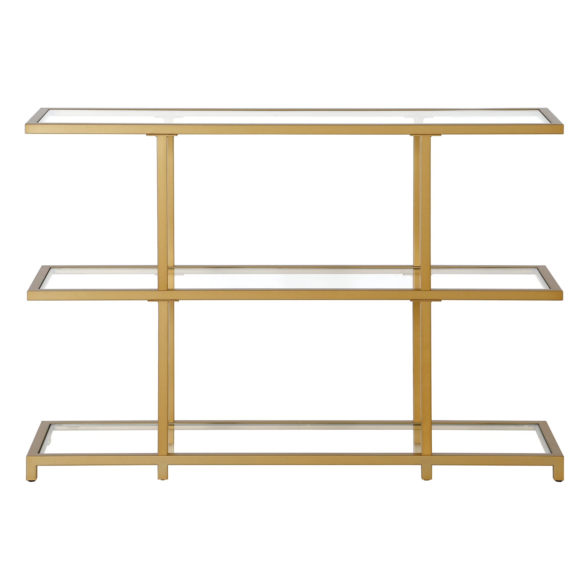 42'' Wide Rectangular Brass Console Table - Modern Entryway & Hallway Furniture for Living Room Decor | Greenwich Home Collection