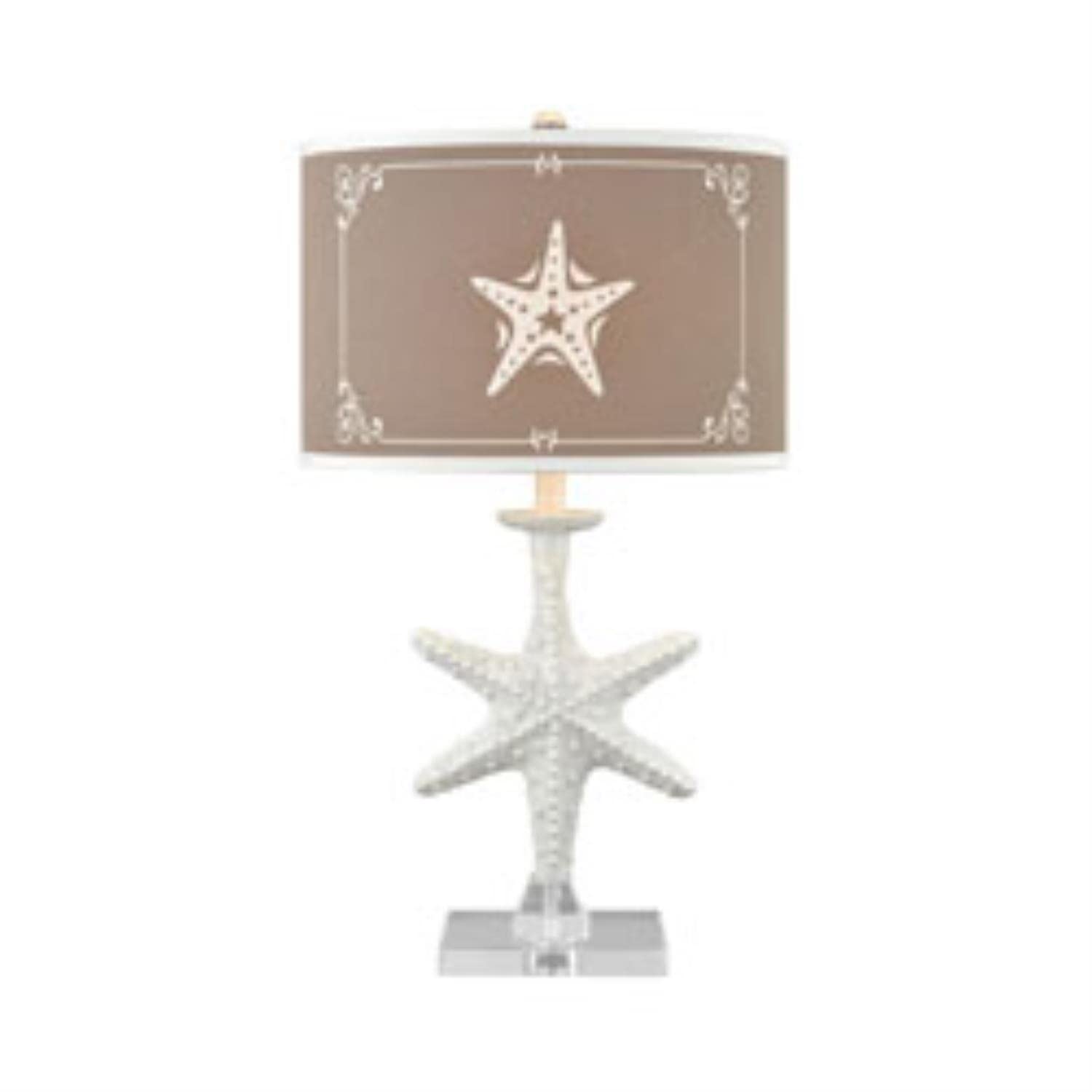 Elk Lighting 981203 Modern Table Lamp - Sand & White Finish for Bedroom, Living Room, or Office Decor