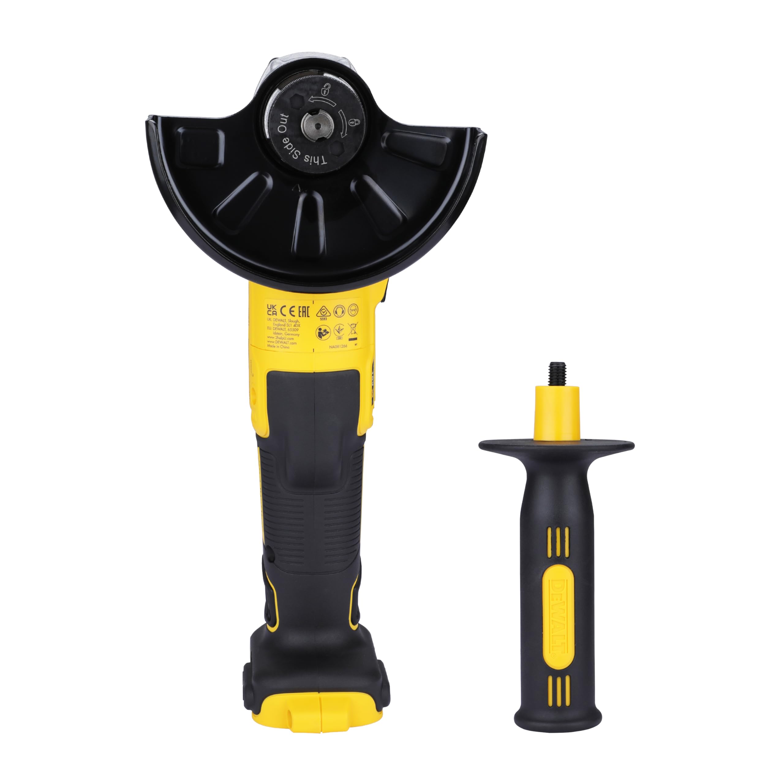 DEWALT DCG405N-XJ 18V Cordless Brushless Angle Grinder (Body Only) - 125mm Cutting & Grinding Disc - Perfect for Metalworking, Woodworking & DIY Projects