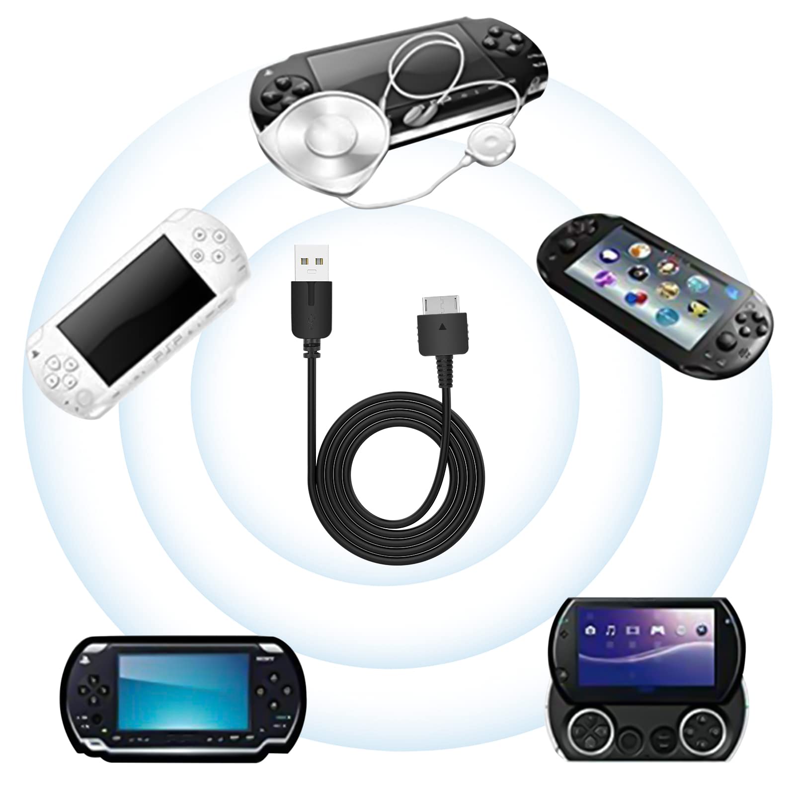 Original PS Vita Charger Cable USB Data & Charger Cord, 3.3 ft Replacement PSV 1000 Cable   Optimized Title: **Original PS Vita Charger Cable - USB Data & Power Cord for PSV 1000/2000 - 3.3ft Fast Charging & Sync Cable - Compatible with PlayStation Vita (Perfect for Gaming On-The-Go & Travel)**