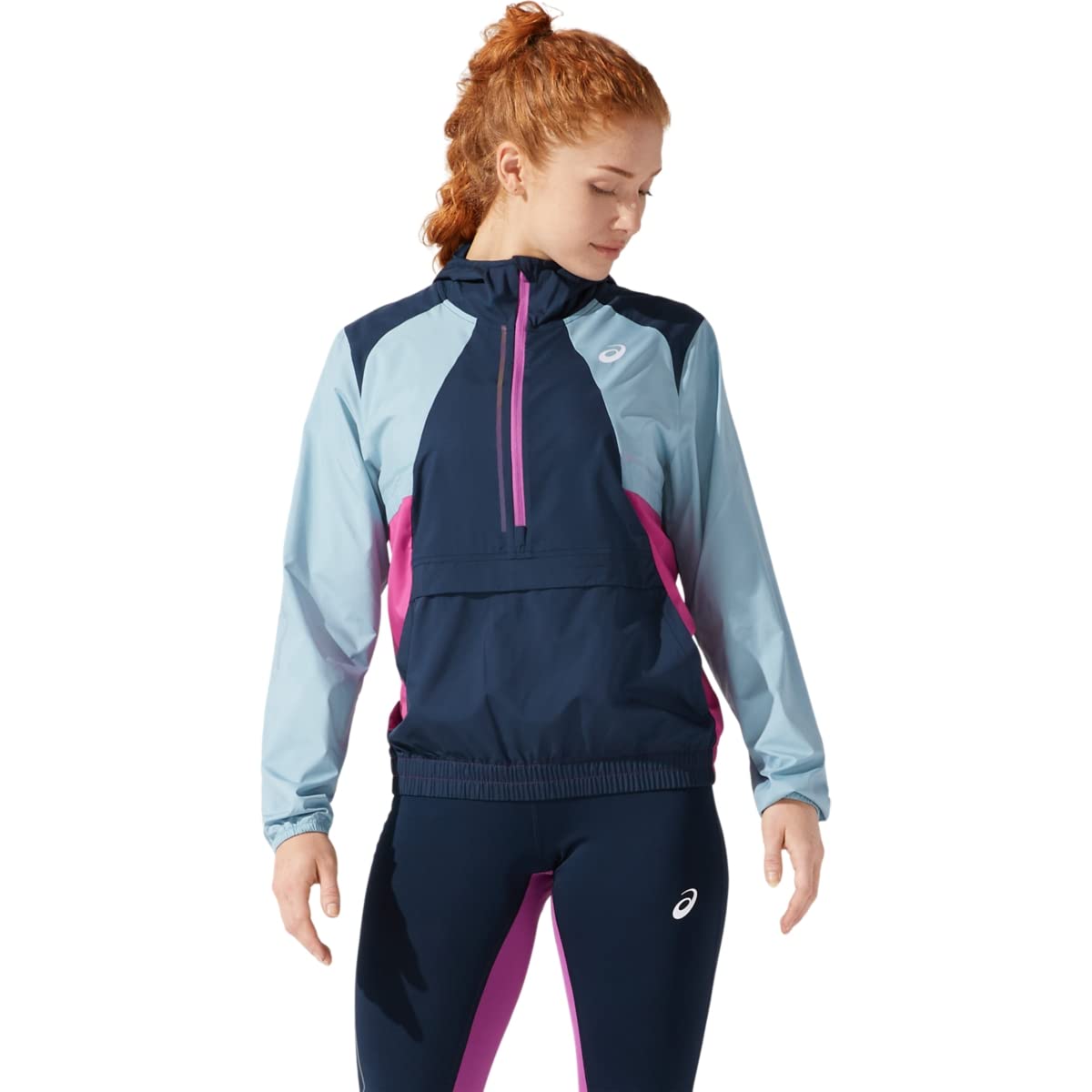 ASICS Women's Lightweight Reflective Running Jacket - High Visibility Waterproof Windbreaker for Outdoor Jogging & Night Safety