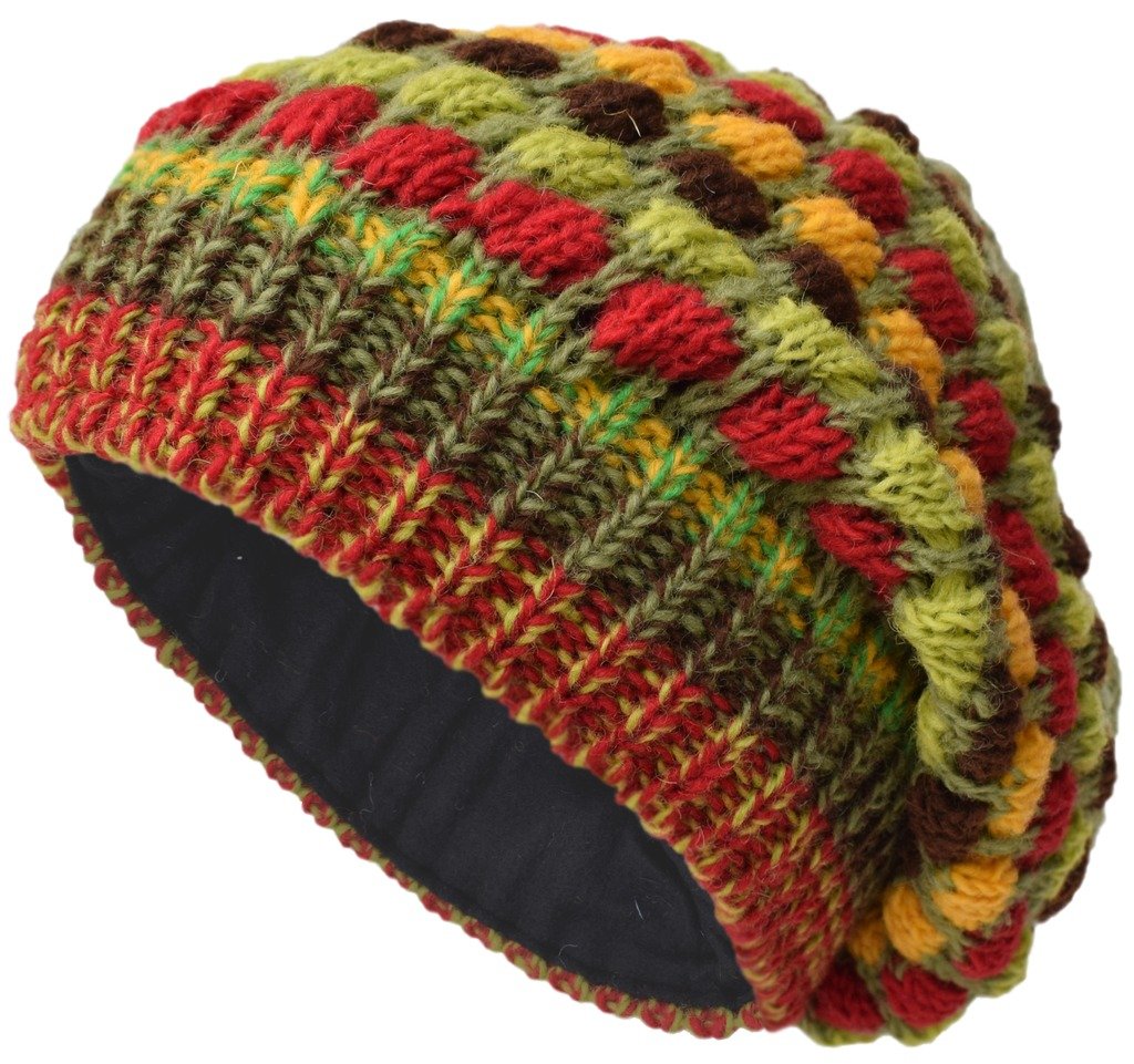 Warm Fleece-Lined Knitted Beanie Hat for Men & Women - Soft Gheri Wool Winter Hat in Multiple Colors - Perfect for Skiing, Hiking & Cold Weather Activities