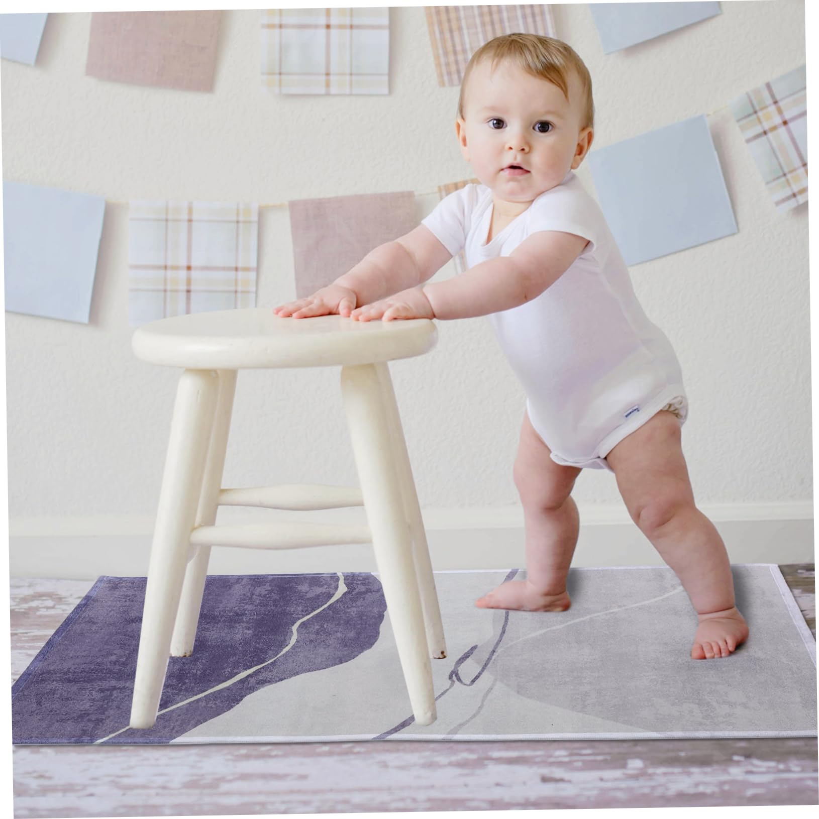Totority Non-Slip Baby Crawling Mat - Soft Playpen Floor Pad for Infants & Toddlers - Durable Polyester Play Mat for Nursery, Daycare & Home Use - Safe & Comfortable Play Area for Crawling & Learning