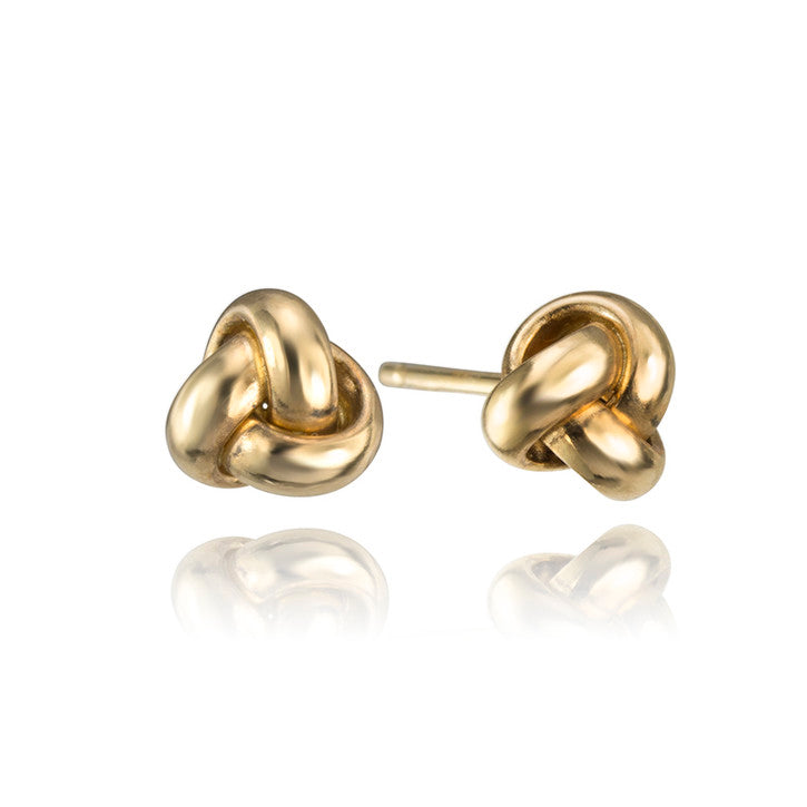14K Yellow Gold Knot Stud Earrings for Women - Minimalist Dainty Jewelry Gift for Her - Perfect for Everyday Wear, Date Nights & Special Occasions