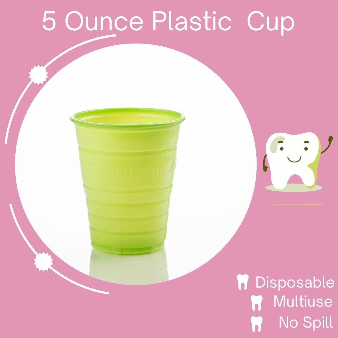 250 Pack 5 oz Disposable Plastic Cups with Embossed Grip - Durable Small Drinking Containers for Dental Offices, Hospitals, Home, Office & Picnic Use - BPA-Free Blue Plastic Cups for Beverages, Water & Party Serving