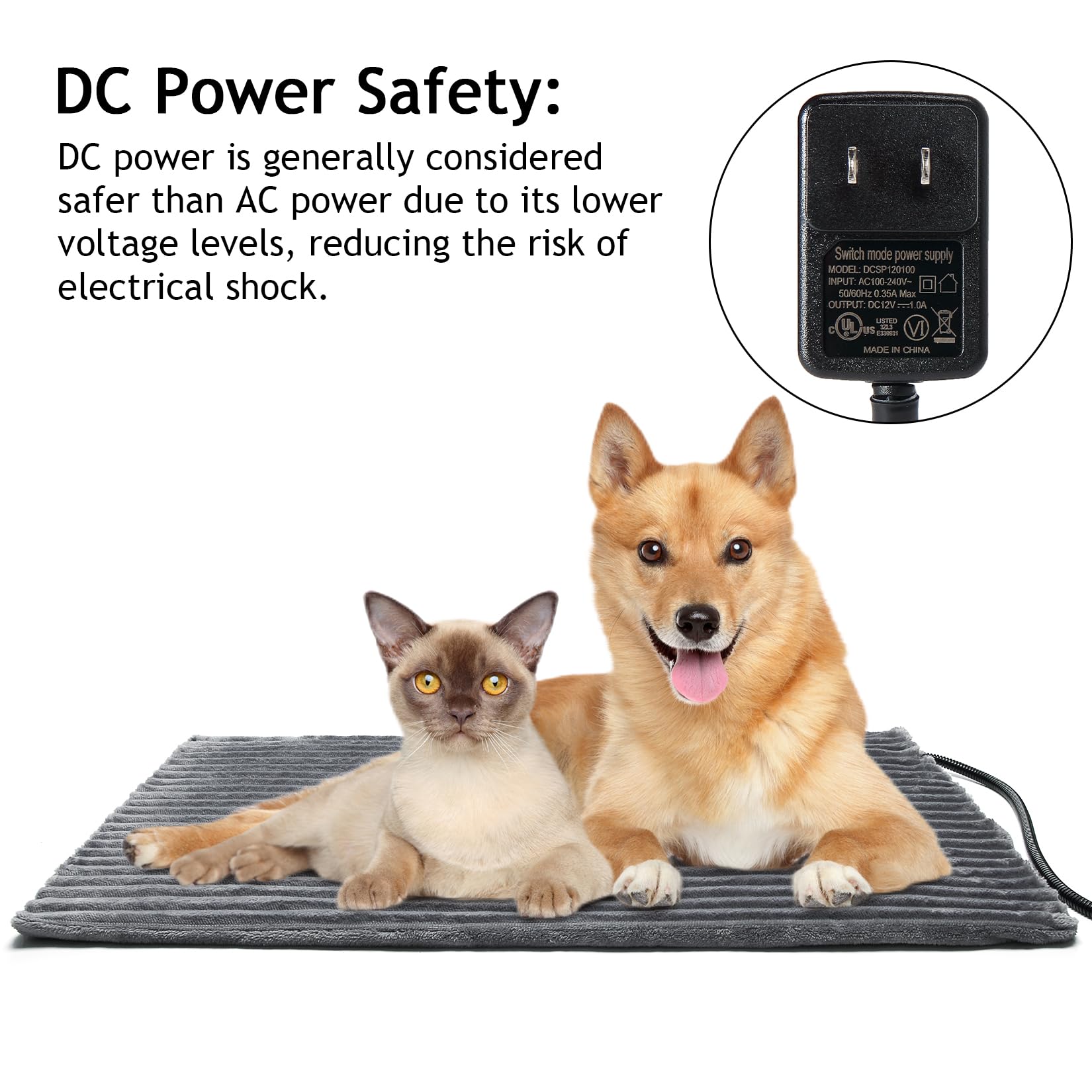CAROMIO Pet Heating Pad for Cats & Dogs - Waterproof Electric Heated Mat with Auto Shut Off - Perfect for Indoor & Outdoor Use