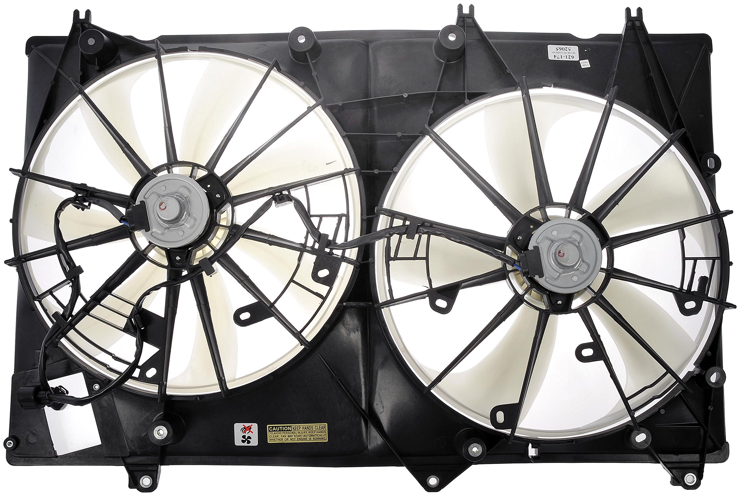 Dorman 621-174 Engine Cooling Fan Assembly Replacement for Toyota Camry, Corolla, RAV4 - Perfect for Overheating Prevention & Summer Driving