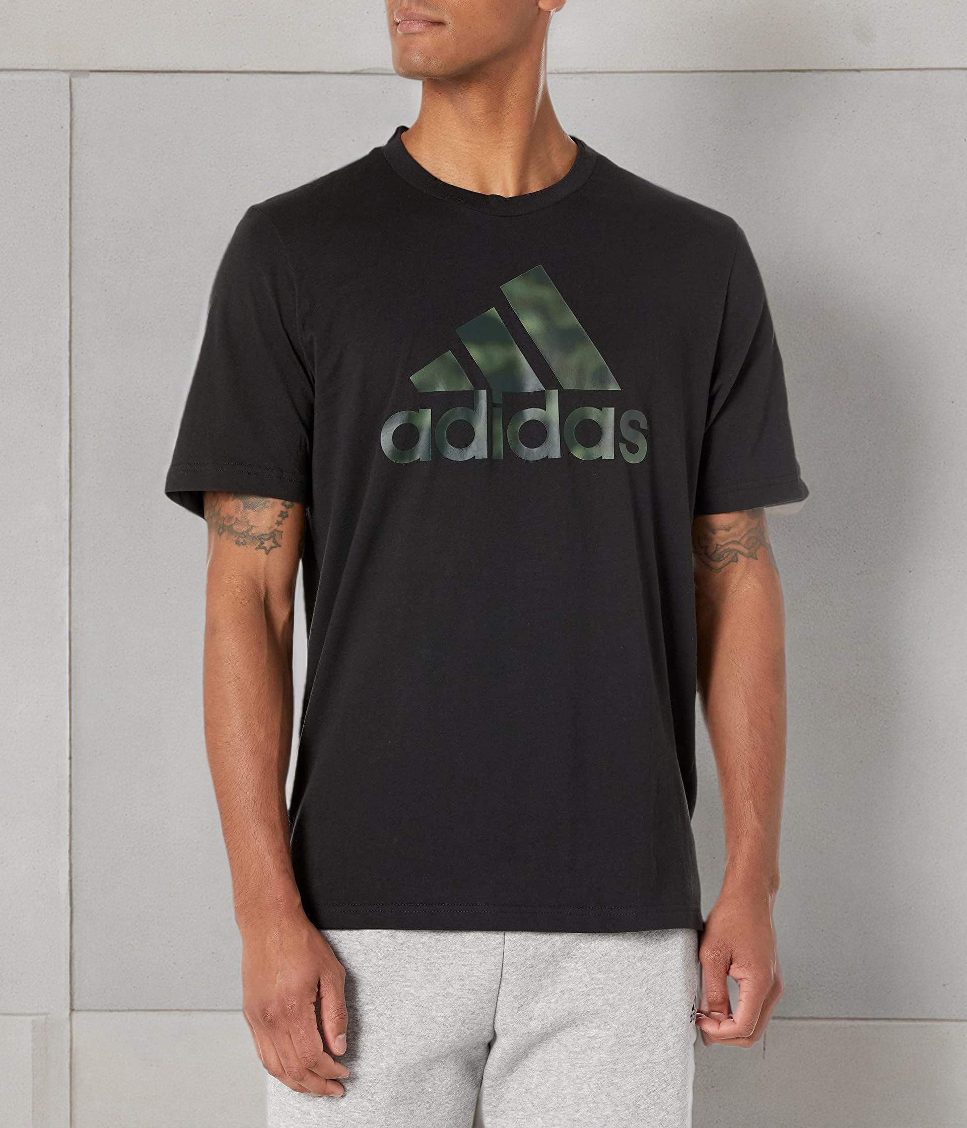 adidas Men's Essentials Camouflage Print T-Shirt - Comfortable Casual Wear for Gym, Street Style & Everyday Outfits