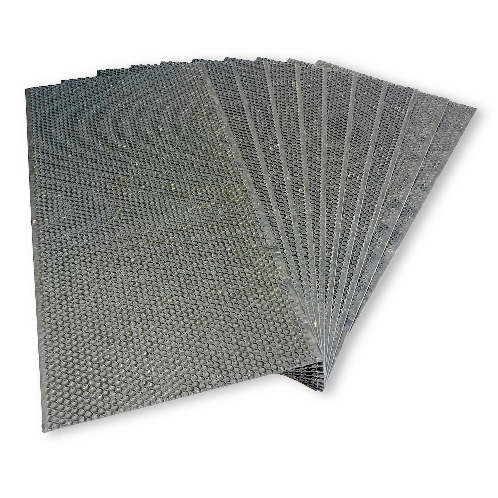 Triple Wax Coated Black Full Depth Plastic Beekeeping Foundation Frames - Durable & Weatherproof for Honey Production & Hive Maintenance