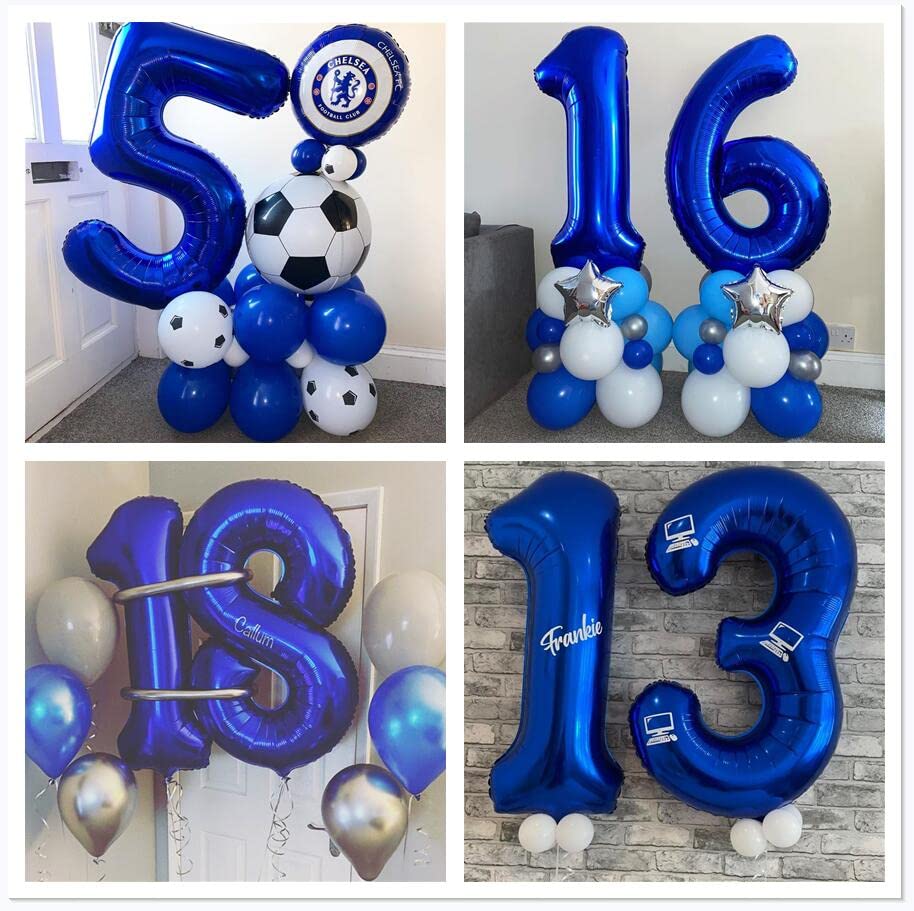40 Inch Navy Blue Number 2 Balloons - Large Foil Mylar Birthday Balloons for Party Decorations, Graduation, Baby Shower & Anniversary Celebrations - Perfect for Balloon Arches, Photo Backdrops and Centerpieces