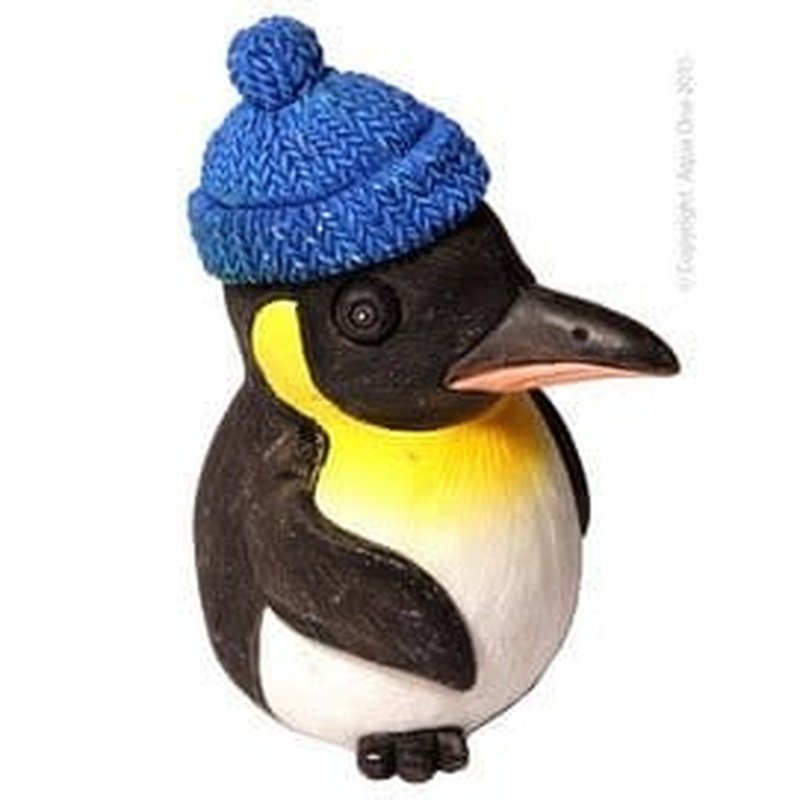 Aqua One Penguin 5.5 x 4 x 7.6cm - Premium Mini Aquarium Decoration for Fish Tank, Perfect for Betta Fish, Goldfish, and Tropical Fish Habitats | Ideal for Home, Office, and Classroom Aquariums