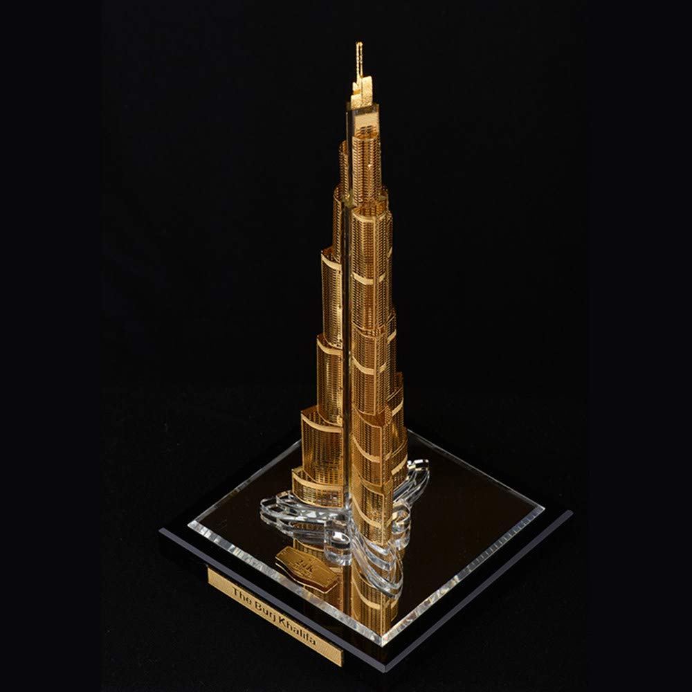 Burj Khalifa Crystal Sculpture - Premium Architectural Model for Home & Office Decor (75×75×157mm) | Perfect Gift for Travel Lovers, Living Room, Bedroom, Bar Display
