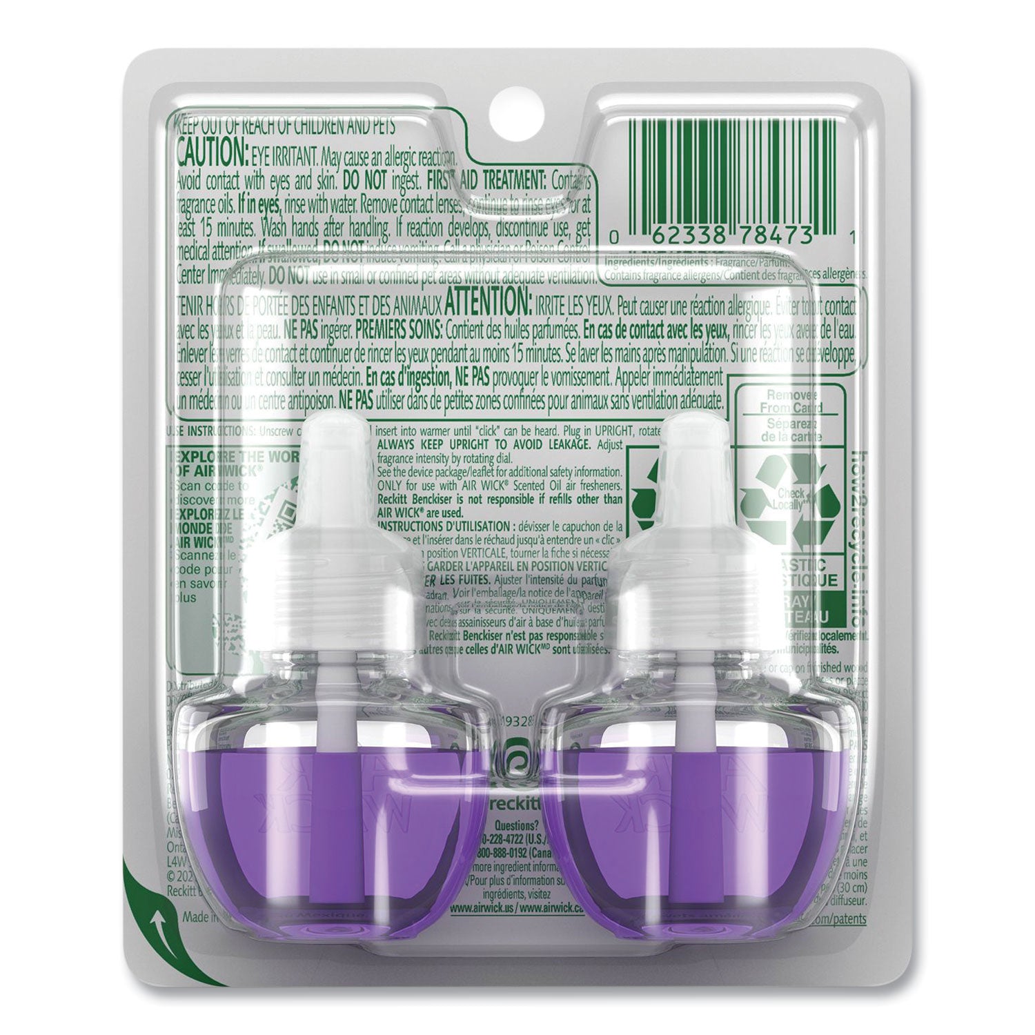 Air Wick Scented Oil Refill - Lavender & Chamomile Essential Oil Diffuser Refills (0.67oz, 2-Pack) for Home, Office & Bedroom Aromatherapy Relaxation