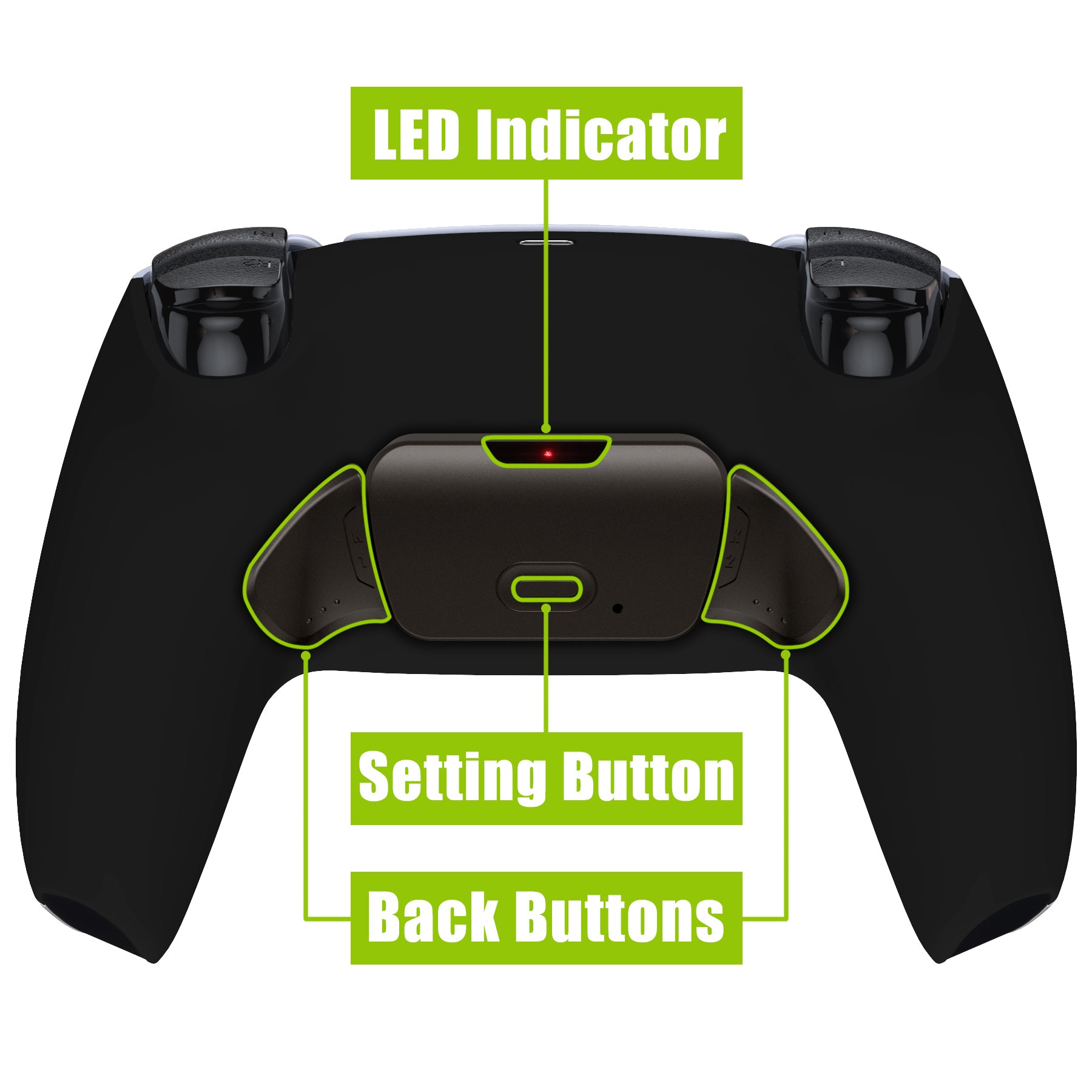eXtremeRate Black Real Metal Buttons (RMB) V3 Remap Kit for PS5 Controller BDM-030/040/050 - Premium Metal Replacement Parts for Enhanced Gaming Performance - Perfect for Competitive Gaming & Custom Controller Builds