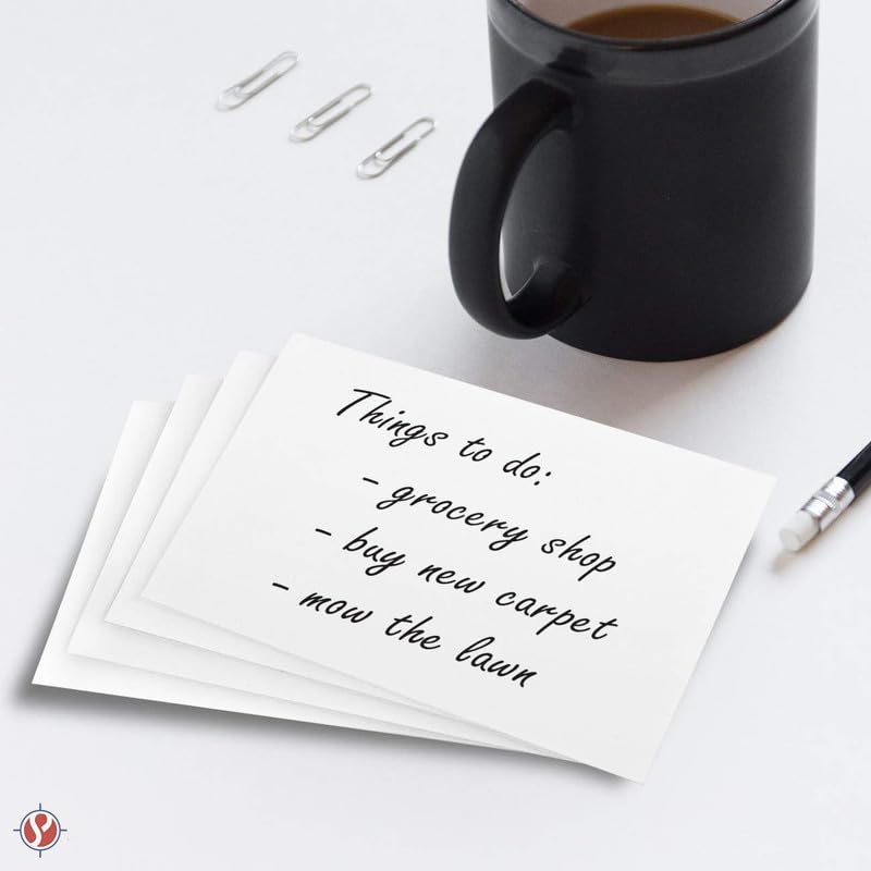 100 Pcs Extra Thick White Index Cards - Premium 14pt (0.014