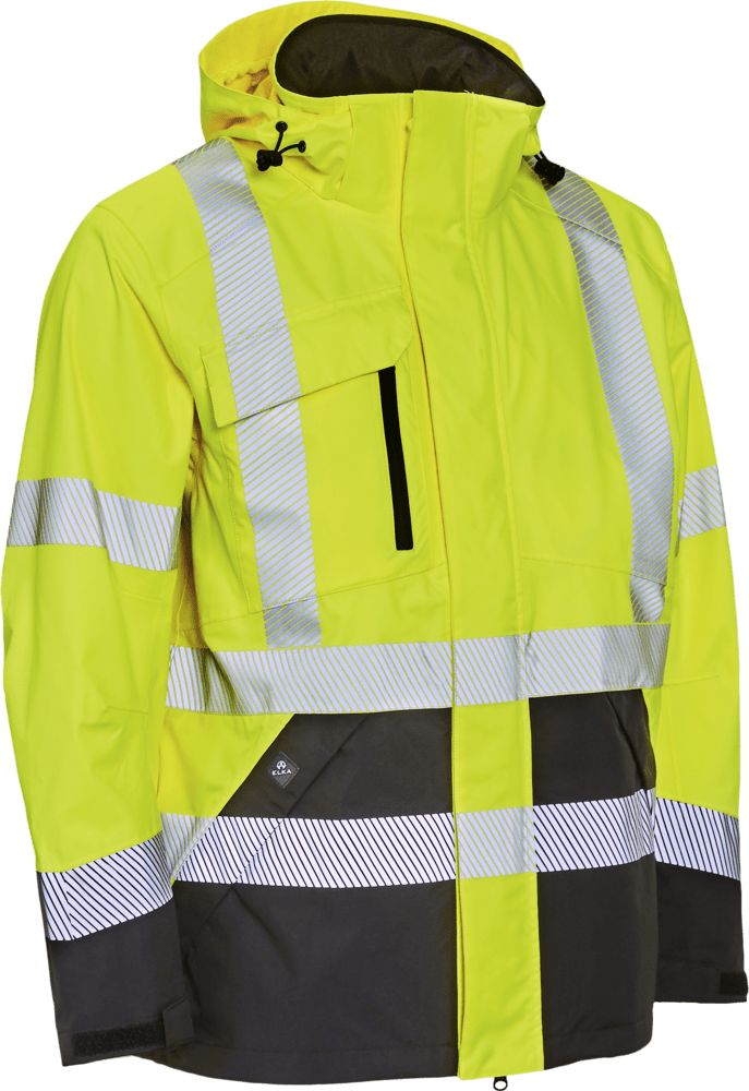 ELKA Visible Xtreme Stretch Jacket for Women - Lightweight Waterproof Windbreaker with Reflective Stripes - Perfect for Running, Cycling & Outdoor Activities