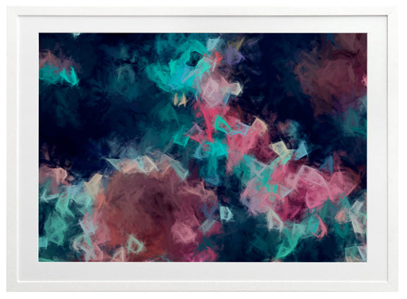 Diamond Storm Framed Art Print - Elegant Wall Decor for Living Room, Bedroom & Office - Perfect Modern Home & Gift Idea
