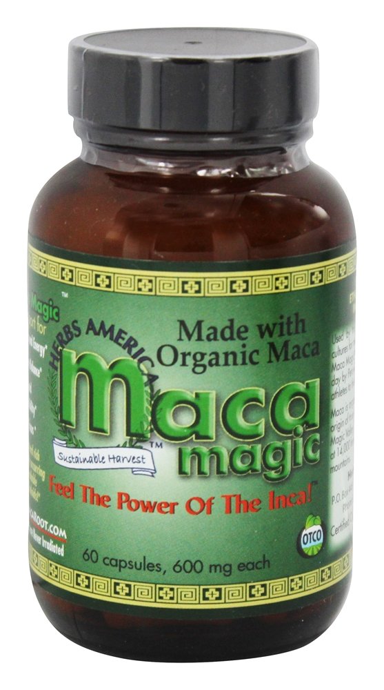 Organic Maca Root Capsules 60 Count - Certified USDA Organic, Vegan & Gluten-Free - Energy & Stamina Booster for Men & Women - Perfect for Workouts, Stress Relief & Hormonal Balance