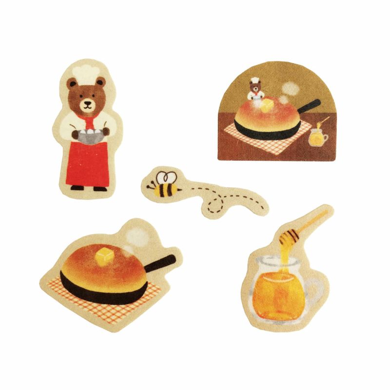 Cafe Moon Pancake Flake Sticker - Kawaii Food Decals for Laptops, Water Bottles & Journals - Perfect for DIY Crafts & Scrapbooking