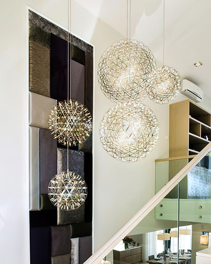 Menzel Firework Chandelier - Elegant Crystal Ceiling Light Fixture for Dining Room, Living Room & Bedroom Decor