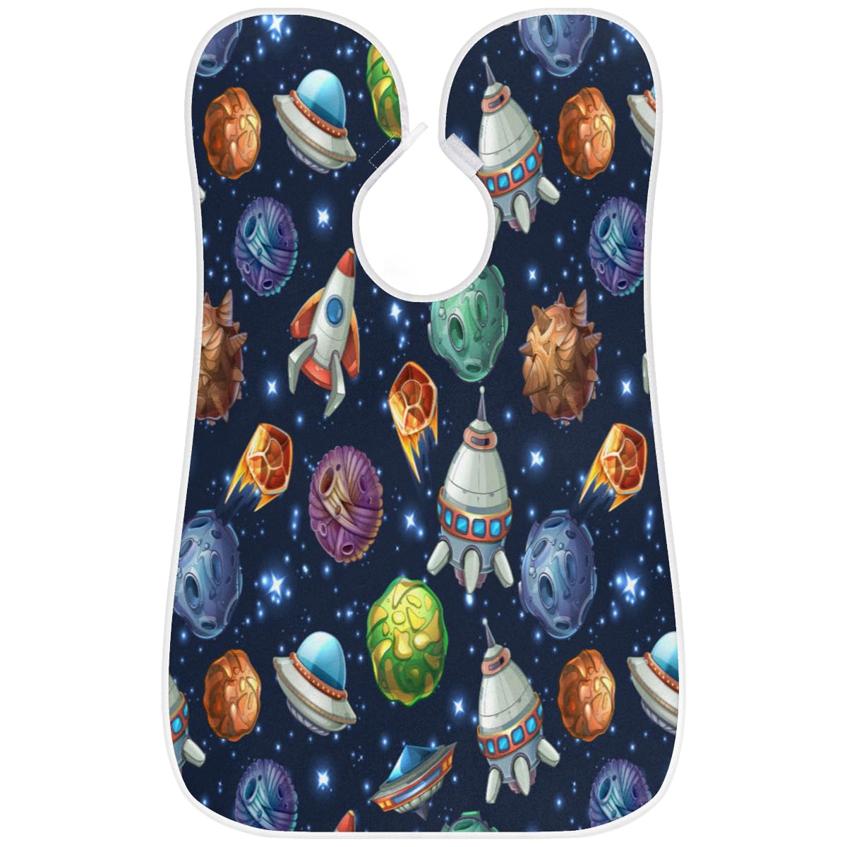 Space-Themed Beard Bib for Men - Non-Stick Shaving Apron with Suction Cups | Beard Hair Catcher for Grooming | Perfect Birthday Gift for Husband & Dad | Ideal for Home Barbers & Travel Shaving
