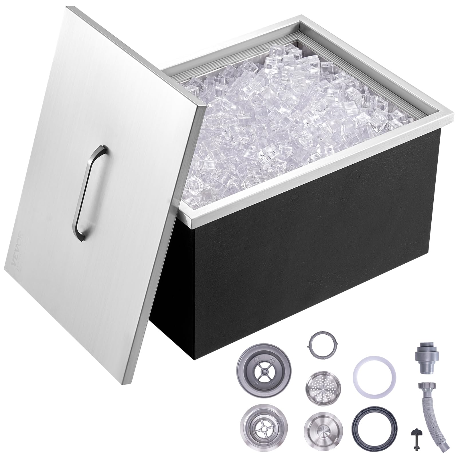 VEVOR 40QT Stainless Steel Drop-in Ice Chest Cooler - 20