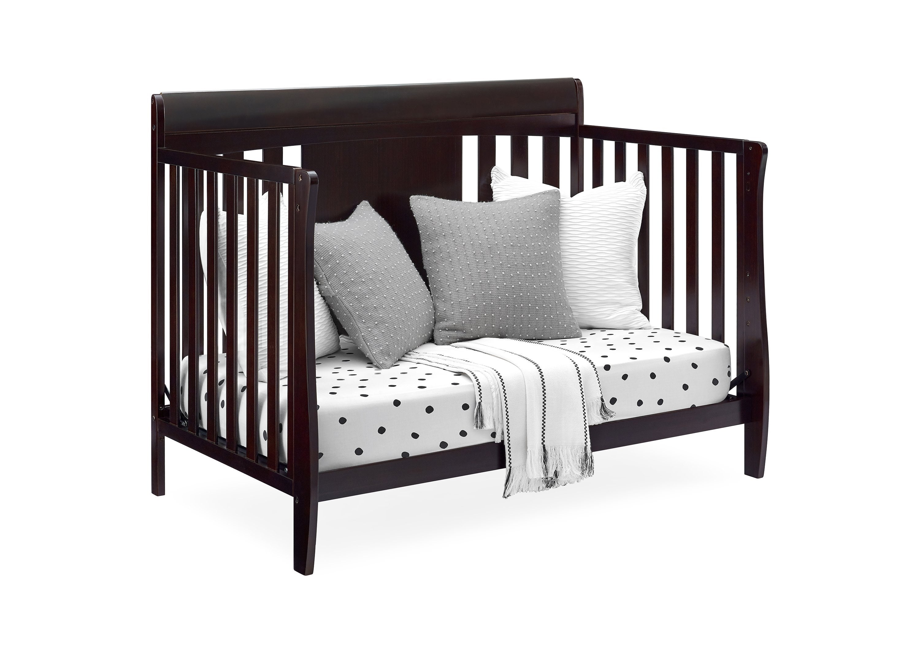 Richmond 6-in-1 Convertible Baby Crib - Toddler Bed & Daybed with Adjustable Height, White Nursery Furniture for Newborn to Teen - Perfect for Small Spaces & Modern Nurseries