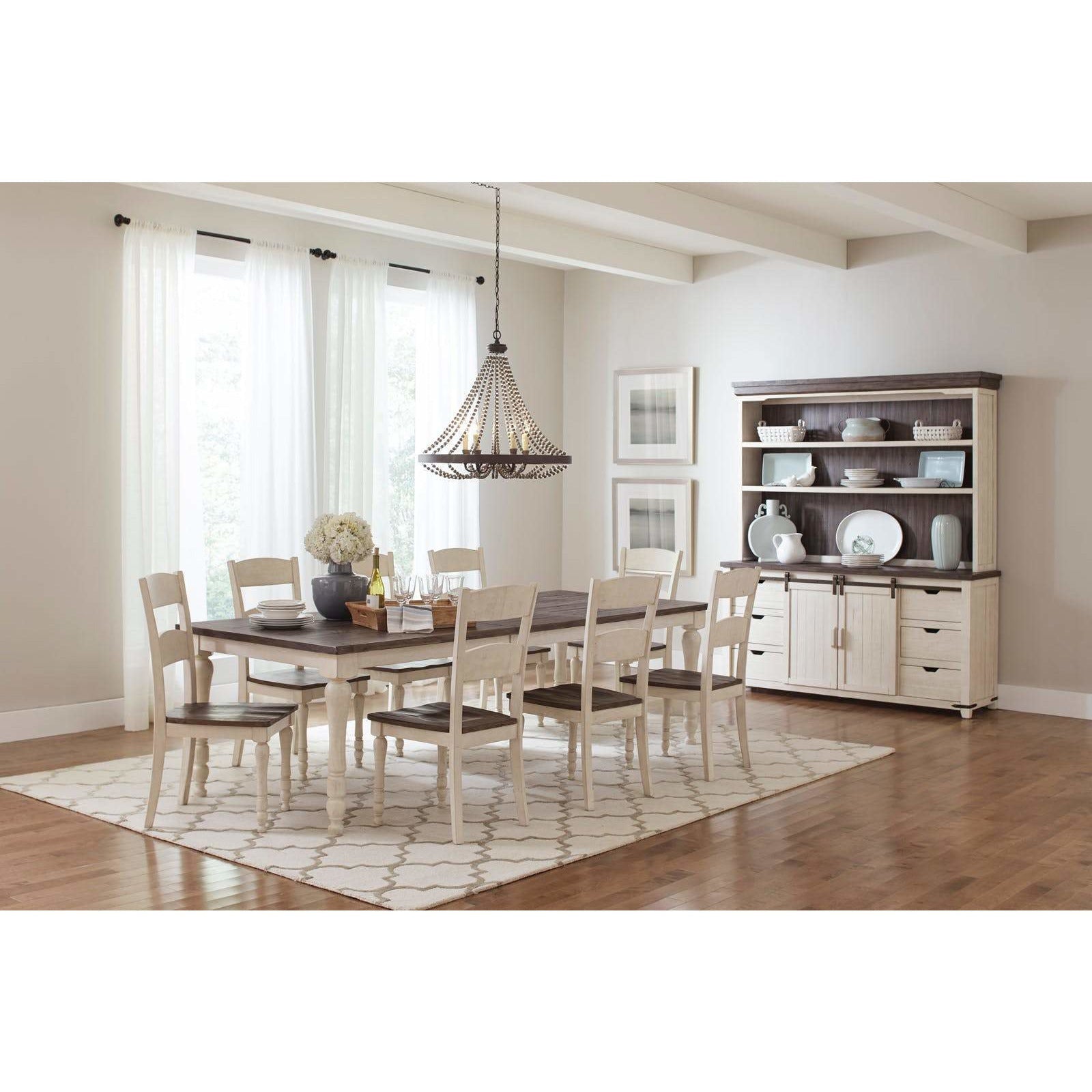 Madison County White Dining Table - Modern Farmhouse Style for Kitchen, Dining Room & Small Spaces | Perfect for Family Gatherings & Dinner Parties