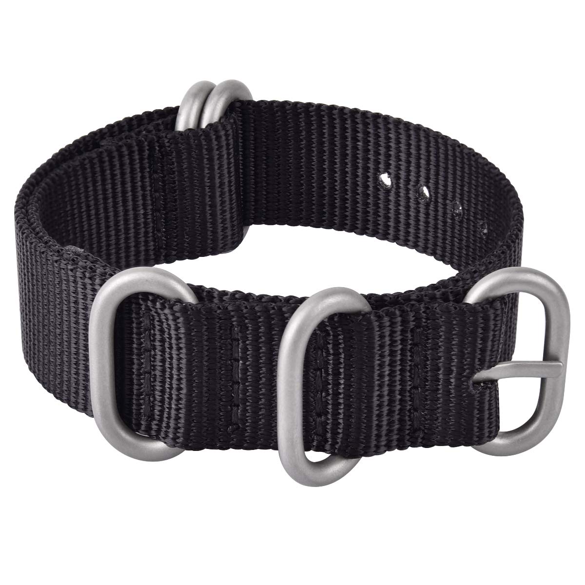 Durable Military Ballistic Nylon Watch Strap 18mm 20mm 22mm - Compatible with Timex Expedition, Weekender & Seiko Watches - Perfect for Outdoor Adventures, Hiking and Casual Wear