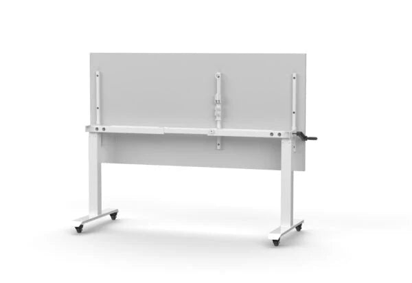 Everest Crank Flip Top Table - Adjustable Height Folding Table for Home, Office & Outdoor Use - Perfect for Dining, Work & Camping