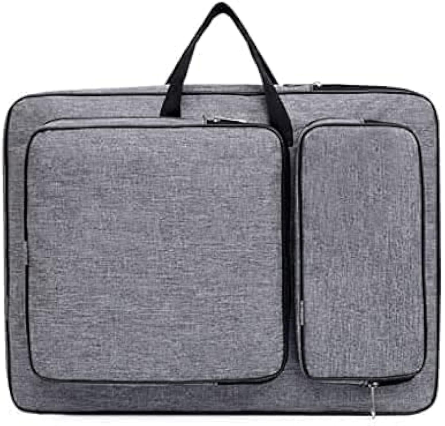A3 Waterproof Canvas Art Portfolio Case - Portable Artist Organizer with Drawing Board, Backpack & Tote Bag for Painting Storage - Ideal for Art Students, Professionals & Traveling Artists (Grey) - Perfect for Sketching Outdoors, Art Classes & Studio Organization