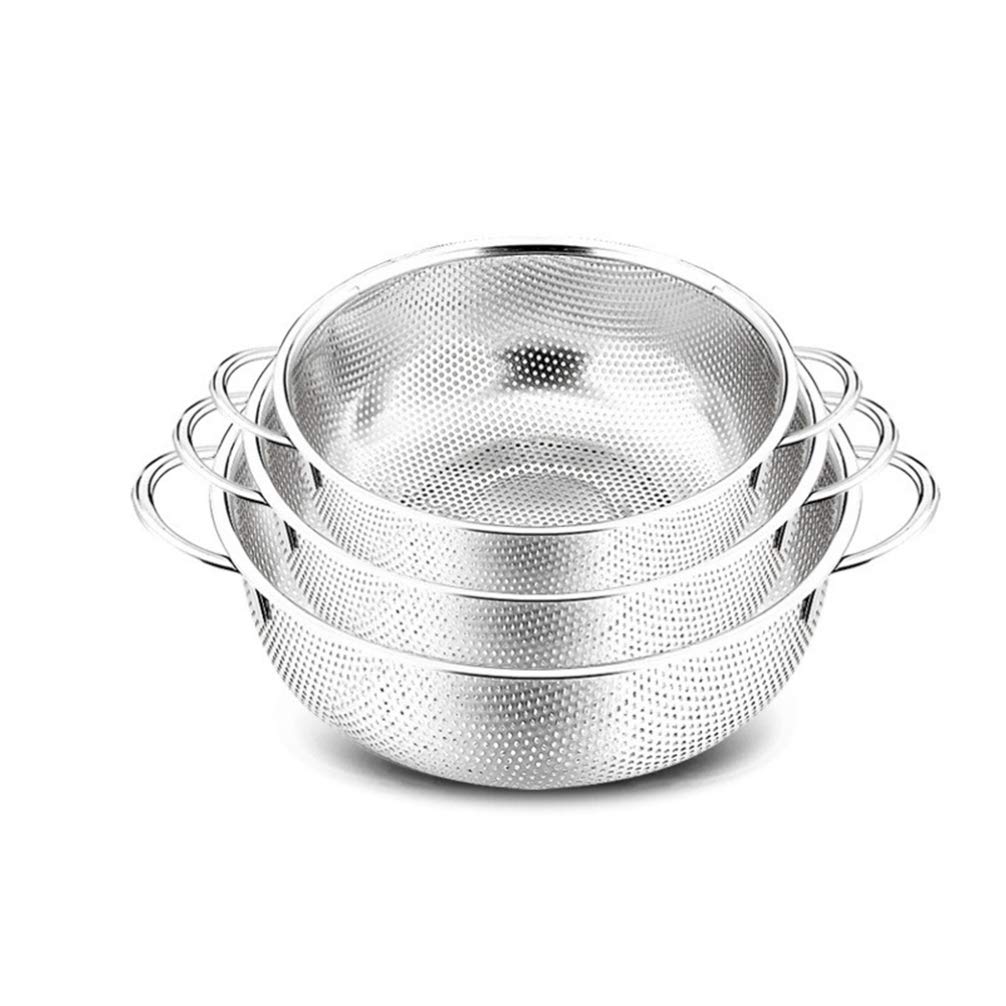 Stainless Steel Kitchen Basket - Fruit & Vegetable Drain Storage Basket for Organizing Produce | Perfect for Pantry, Refrigerator & Countertop Use