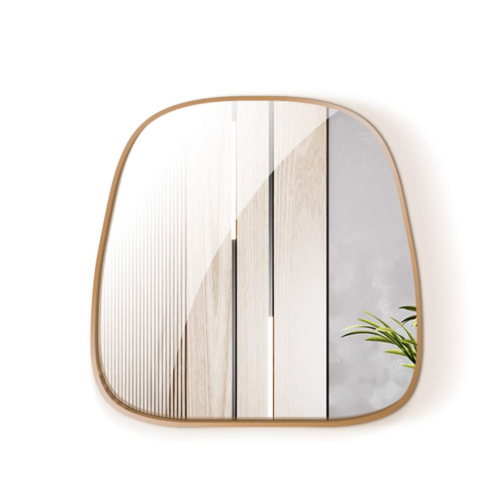 Stylish 60x60cm Golden Aluminum Alloy Dressing Table Mirror - Elegant Vanity Mirror for Bedroom, Bathroom & Dressing Room | Perfect for Makeup, Grooming & Home Decor