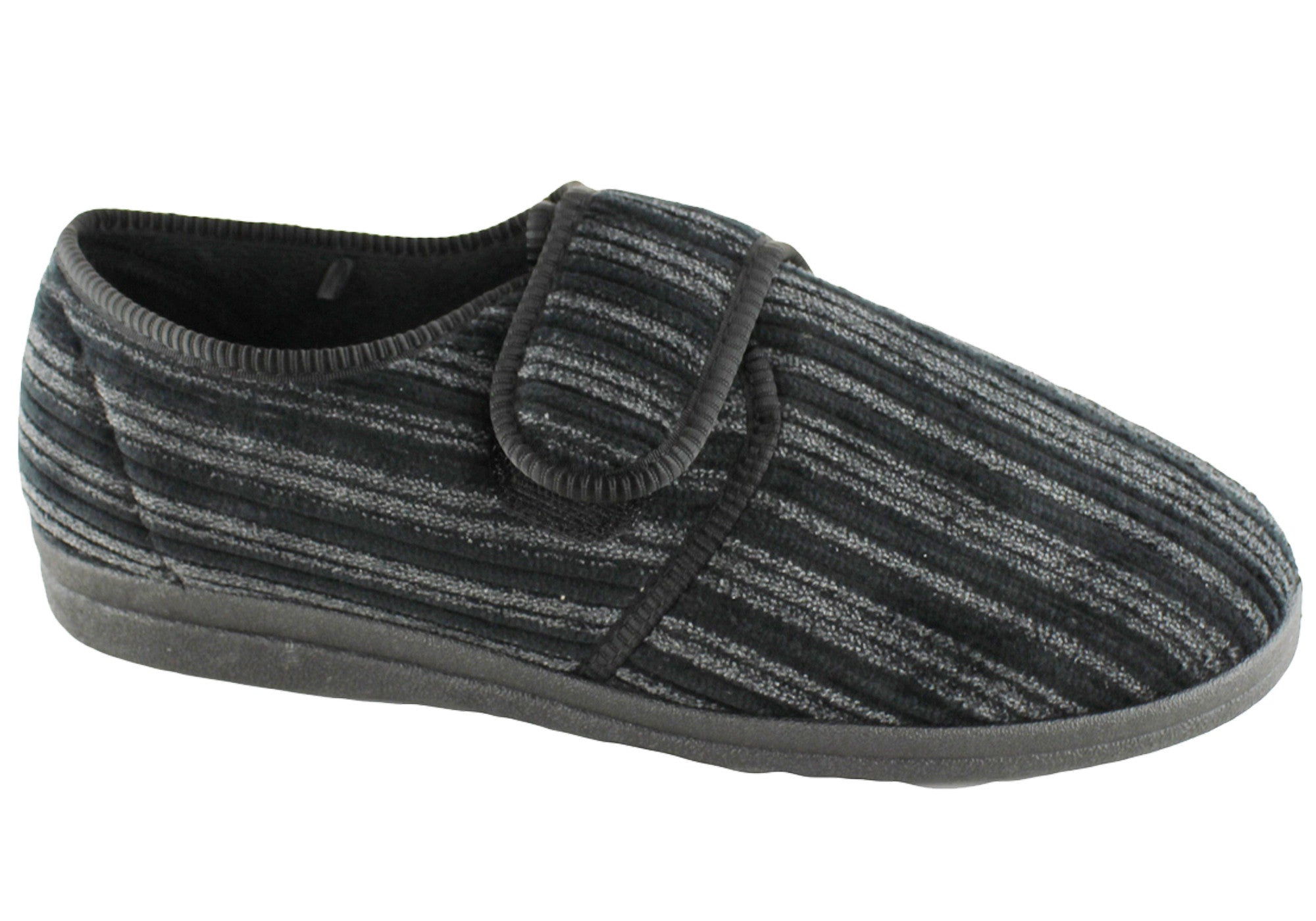 Grosby Thurston Men's Adjustable Strap Indoor Slippers - Comfortable House Shoes for Home, Lounge & Relaxation