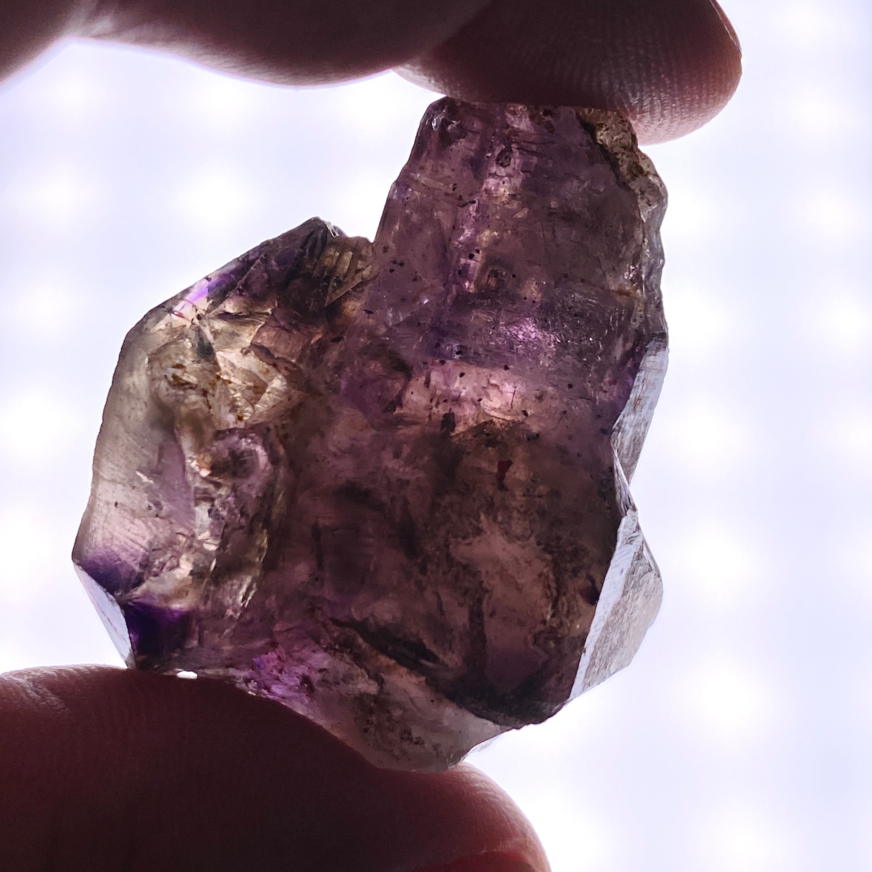 Natural Smokey Amethyst Scepter Crystal with Inclusions - Similar to Super Seven & Brandberg (CR3734) - Perfect for Meditation, Energy Healing & Crystal Collections