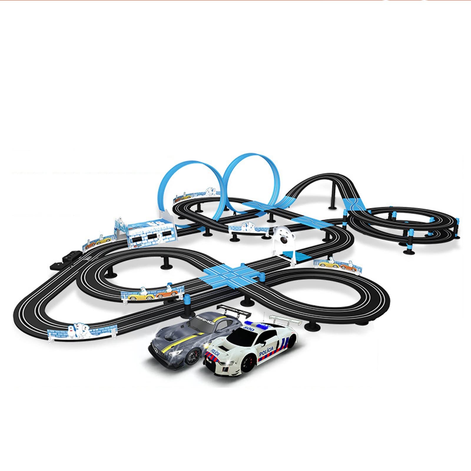 BVESTN 15M Electric Slot Car Racing Track Set - DIY Model Car Kit with Double Rail for Kids & Adults 8+ | Perfect for Family Game Nights & Birthday Gifts
