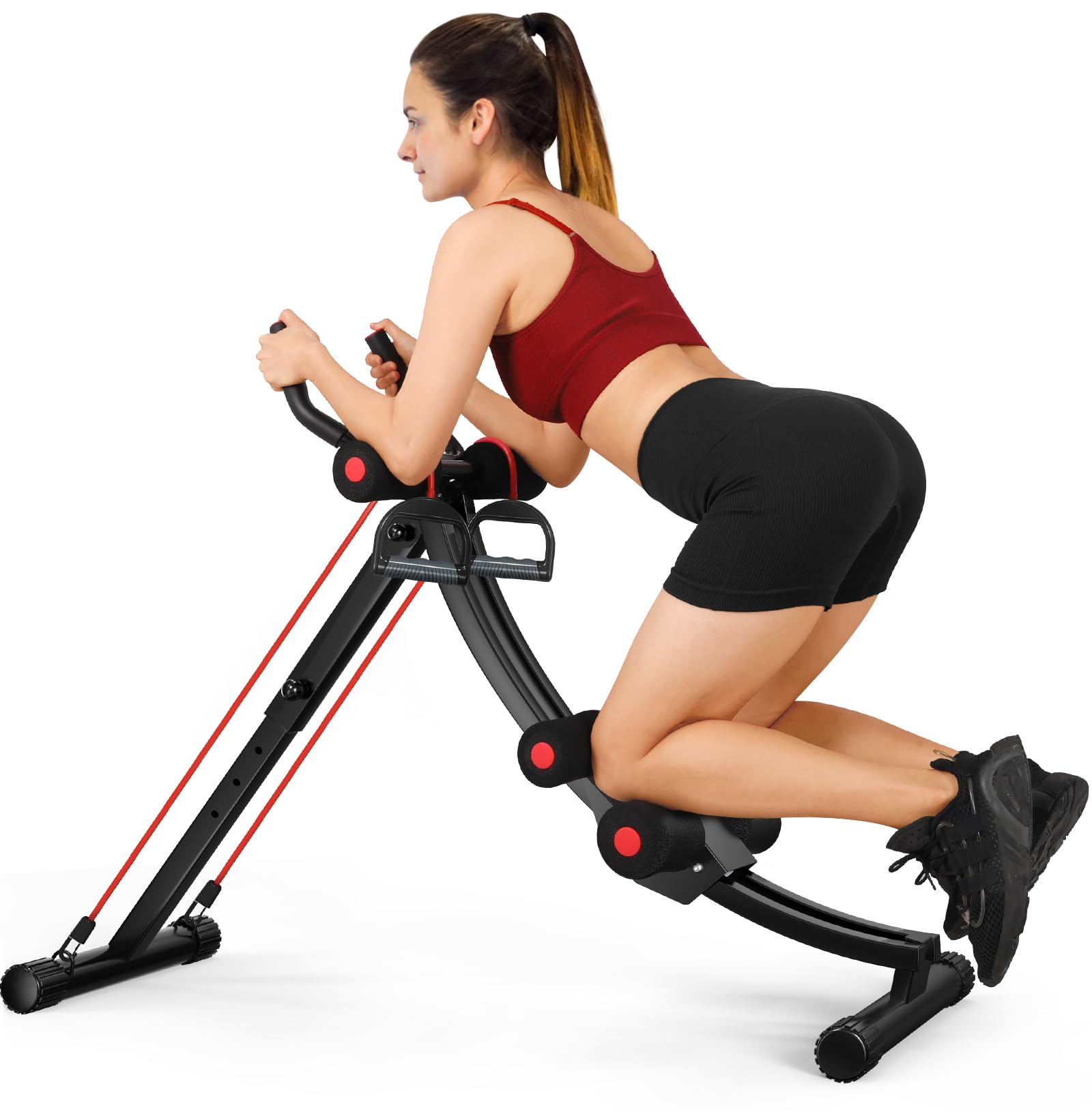 Foldable Ab Machine for Women & Men - Adjustable Core Workout Equipment for Home Gym, Full Body Shaping & Strength Training | Perfect for Abs, Waist, Back Exercises at Home or Office