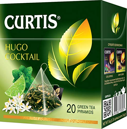 Premium Curtis Hugo Green Tea - 40 Pyramid Tea Bags (Pack of 2) | Organic Herbal Tea for Relaxation & Detox | Perfect for Afternoon Tea, Office Break or Gift Giving