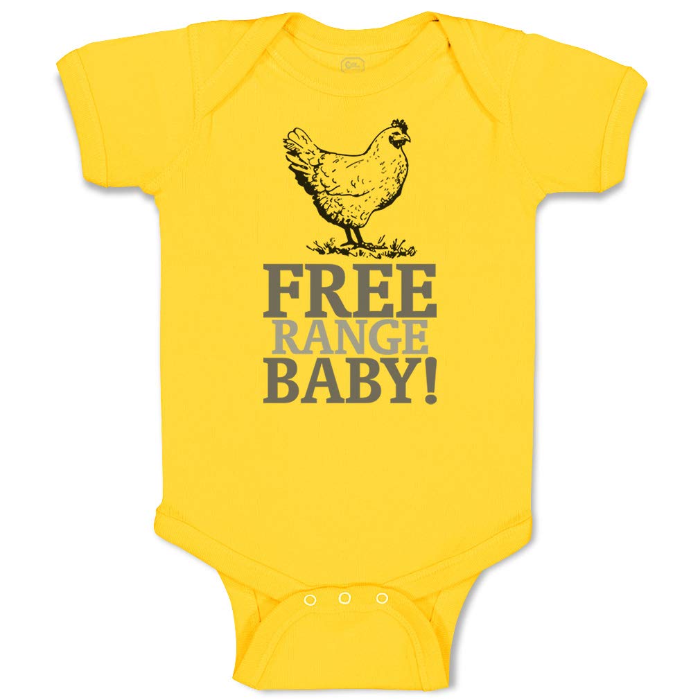 Custom Baby Bodysuit - 100% Cotton Free Range Chicken Farm Design for Boys & Girls | Soft & Comfortable Infant Onesie for Playtime, Farm Visits & Photo Shoots
