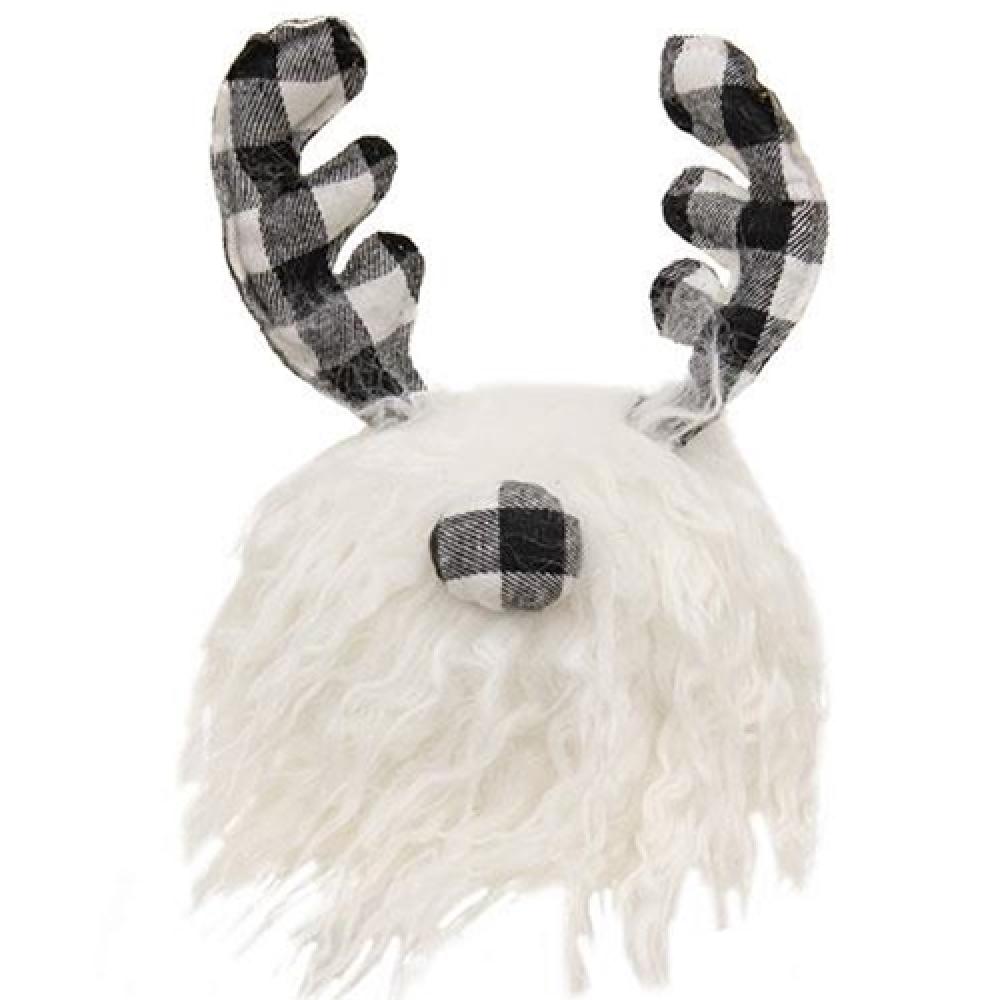 Black and White Buffalo Check Gnome Ball - Festive Holiday Decor for Christmas Tree, Home, and Party Decoration