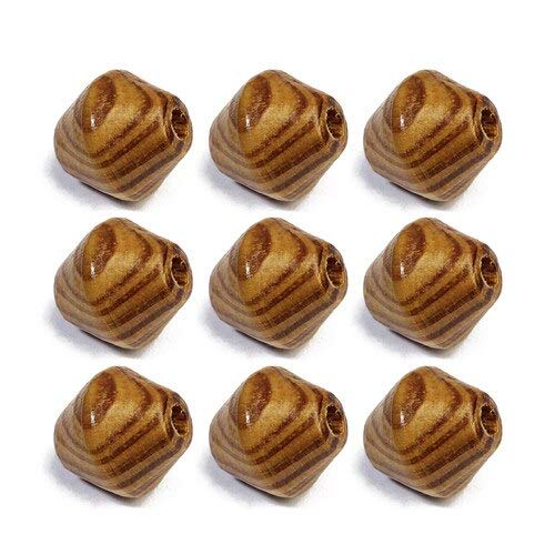 50pcs 16mm Natural Unfinished Wooden Beads for DIY Jewelry Making - Big Loose Spacer Cone Geometric Wood Beads - Perfect for Necklaces, Bracelets, and Craft Projects