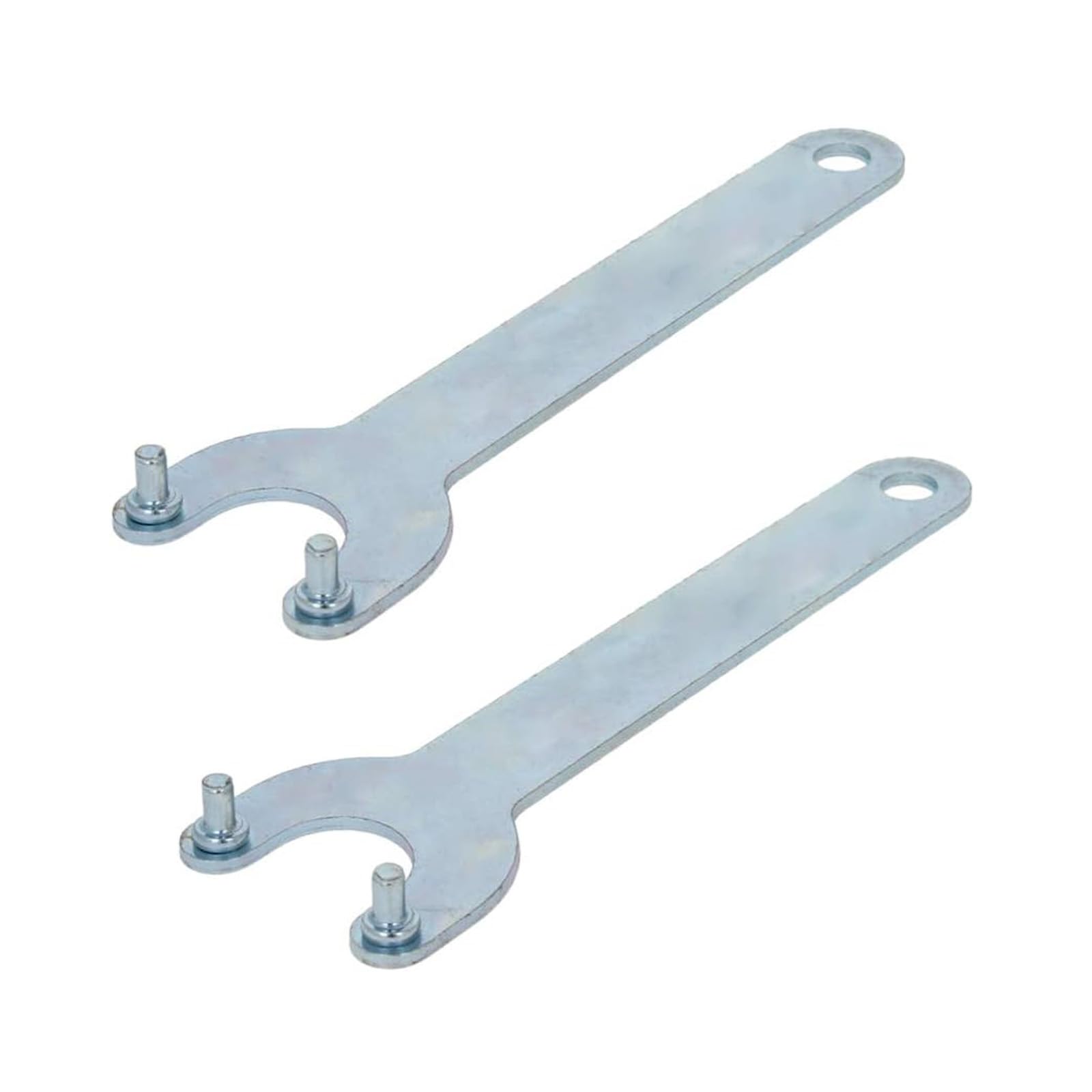2Pcs Angle Grinder Wrench Set - Heavy Duty Iron Lock Nut Spanner with 2-Prong Zinc Plating Finish - Compatible with Dewalt, Milwaukee, Makita, Black & Decker & Ryobi Angle Grinders - Perfect for Metal Cutting, Grinding & Polishing Projects