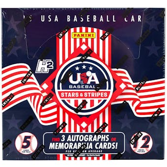 2025 Panini USA Stars & Stripes Baseball H2 Box - 24 Packs with Exclusive Rookie Cards & Autographs - Perfect for Collectors, Gifts, and Fantasy Baseball Enthusiasts