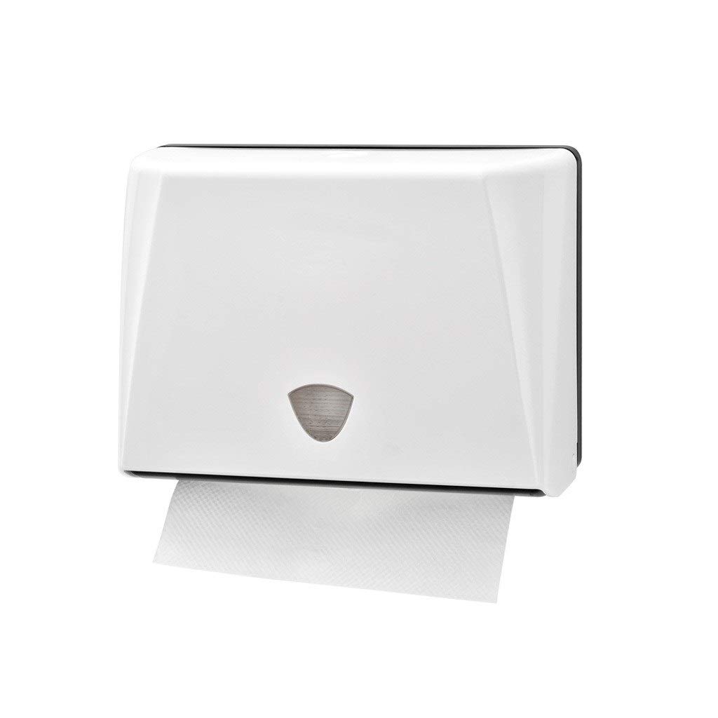 Wall-Mounted Paper Towel Holder & Dispenser - White Commercial-Grade Bathroom Tissue Organizer for Business, Hotel, Restaurant | Durable & Space-Saving for Kitchen, Restroom & Office Use