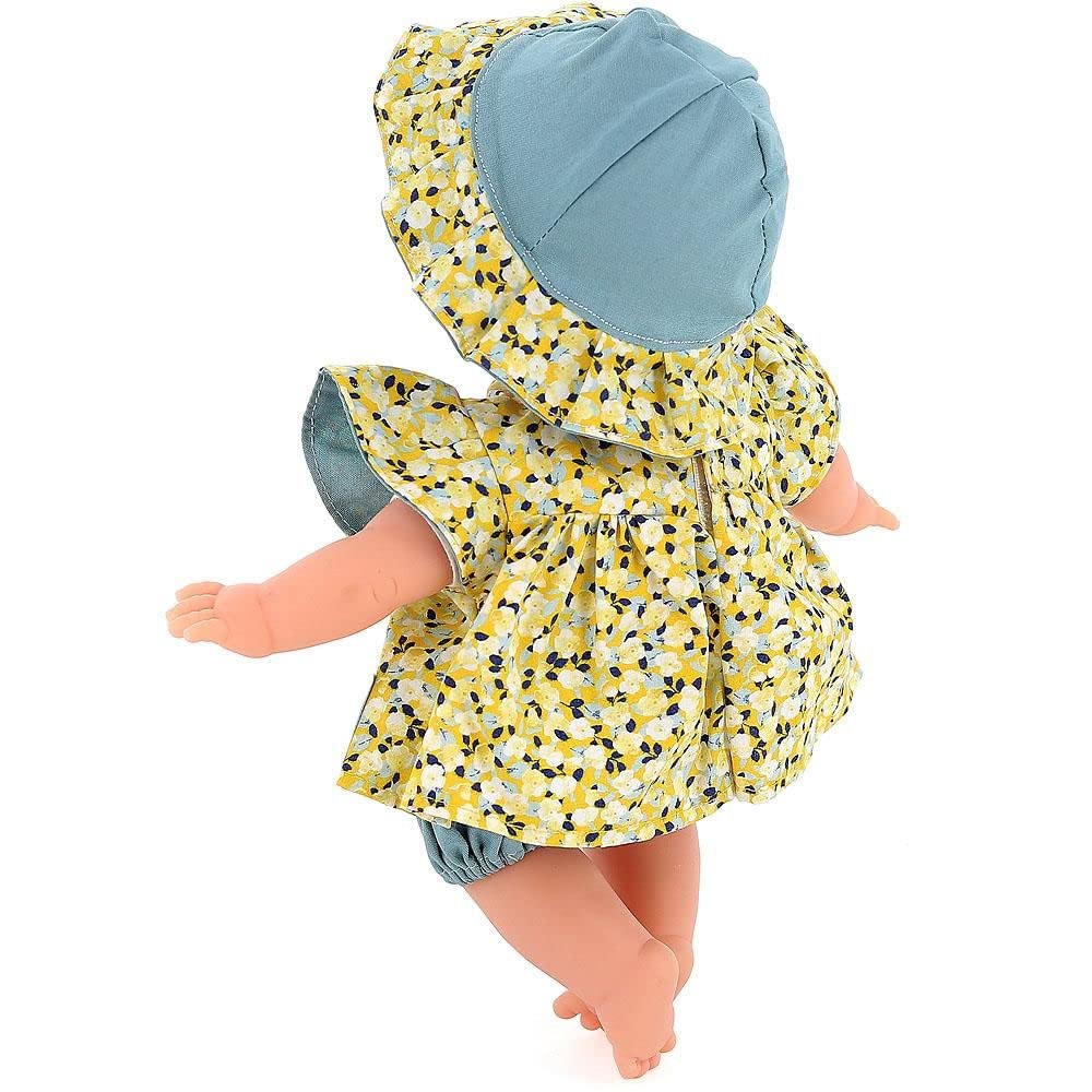 Petitcollin Écolo Doll 28 cm Bouton d'Or - Eco-Friendly French Cloth Doll for Kids | Perfect for Nursery Decor, Collectibles & Gift Giving