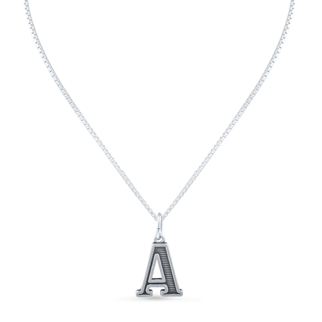 Personalized Sterling Silver Initial Necklace A-Z with 18