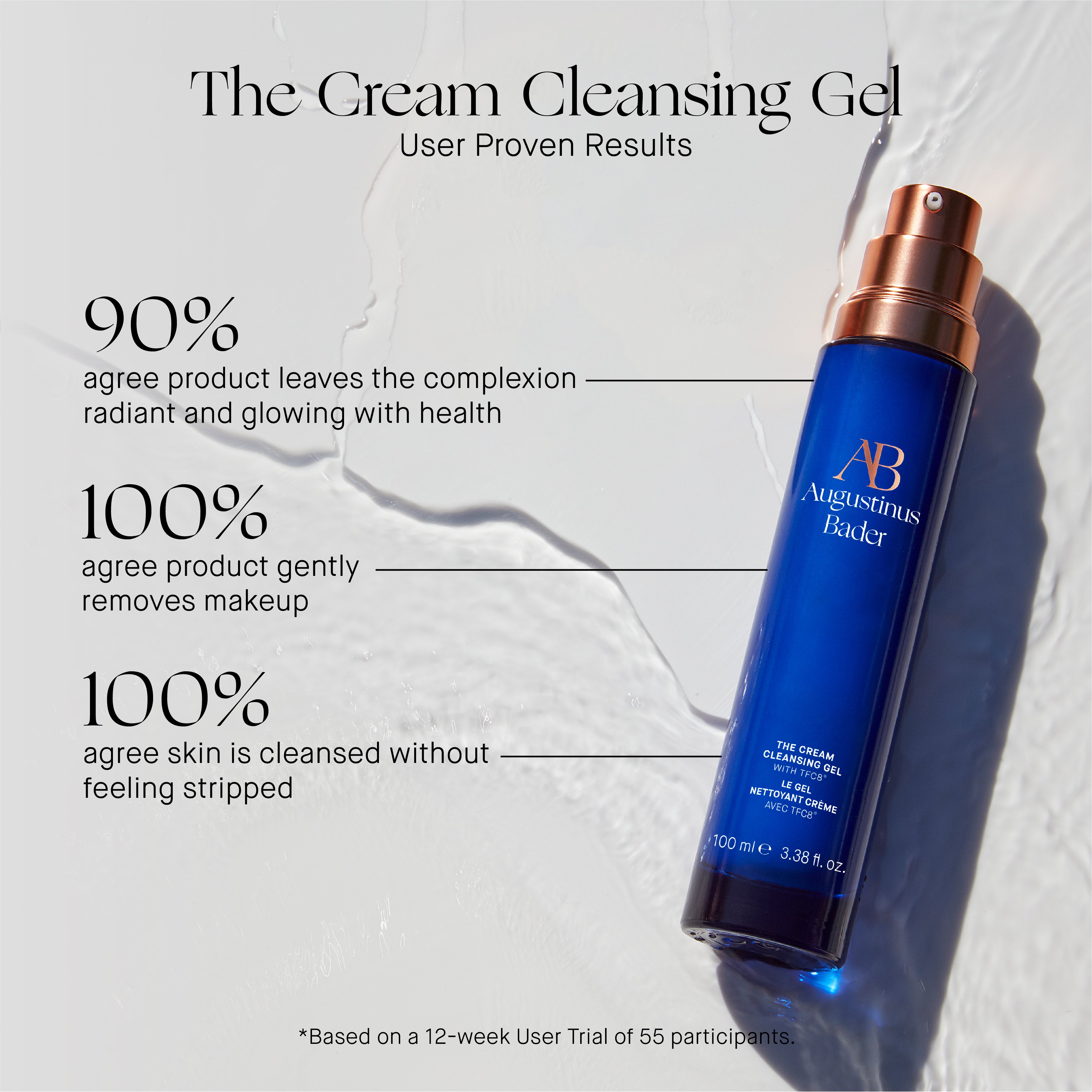 Augustinus Bader The Cream Cleansing Gel 100ml | Luxury Face Wash for Sensitive Skin | Gentle Daily Cleanser for Hydration & Radiance | Perfect for Morning & Night Skincare Routine