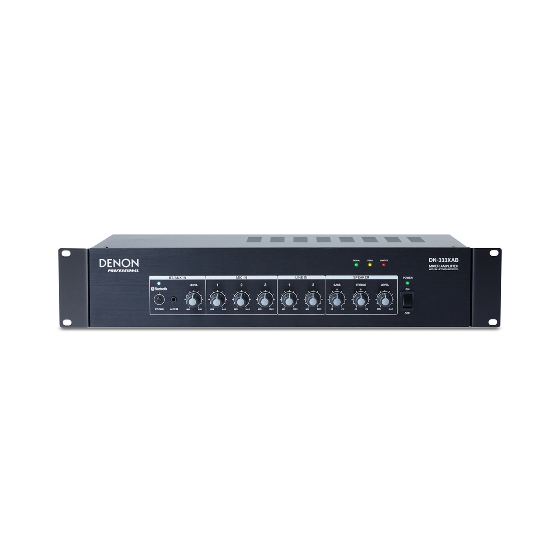 Denon DN-333XAB 6-Channel Bluetooth Line Mixer Amplifier - Professional Audio Mixing for DJs, Bands & Home Studios (Open Box)