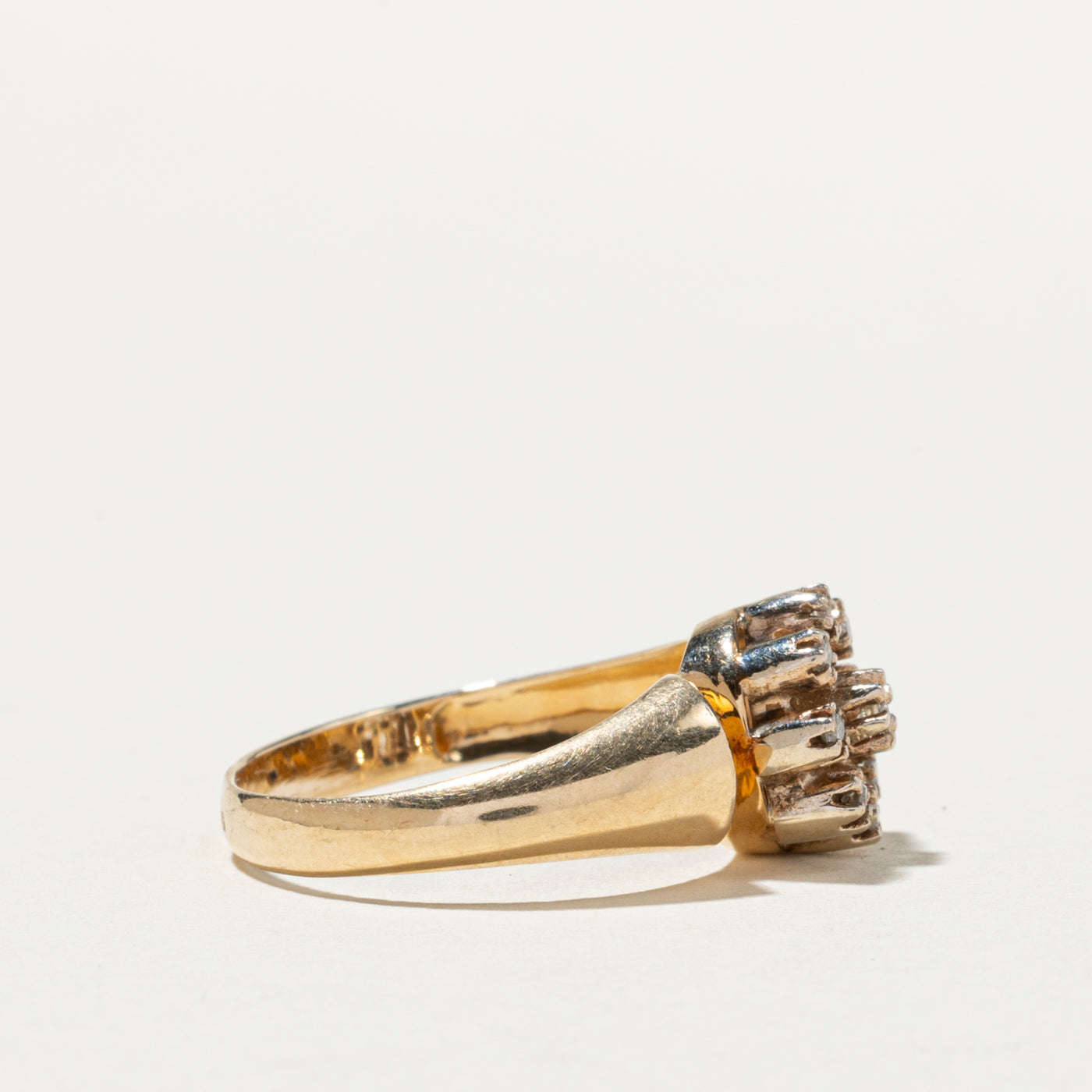 0.11ctw Diamond Cluster Cocktail Ring for Women - Size 7.5 | Elegant Party Jewelry for Evening Events, Weddings & Special Occasions